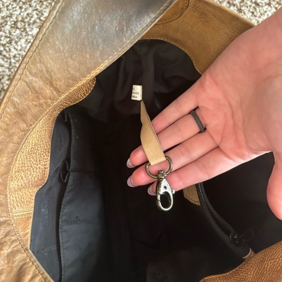 Anuschka | Women's Genuine Leather Hand-painted Butterfly Floral Shoulder Bag - Picture 13 of 15